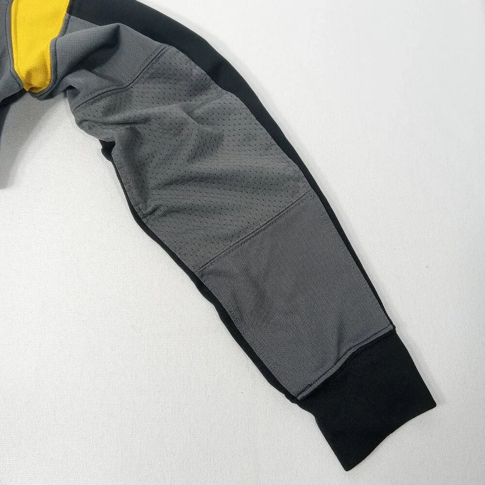 NIKE Gray Black Polyester Padded Elbow Performance Jersey Shirt Boys Size Medium